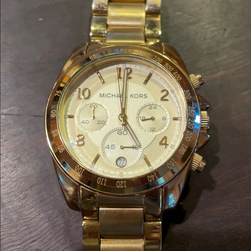 Michael Kors Chronograph, Boyfriend Style, Gold